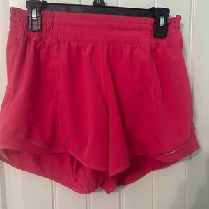 Lululemon Athletica Vibrant Pink Athletic Shorts